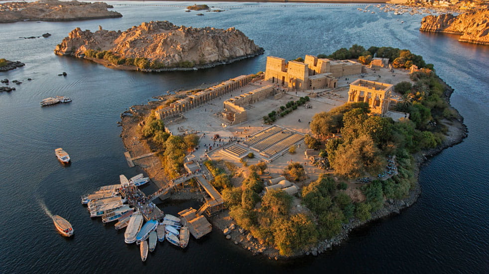 Originally built in 690BC, Philae Temple was moved to Aglikia Island to avoid flooding